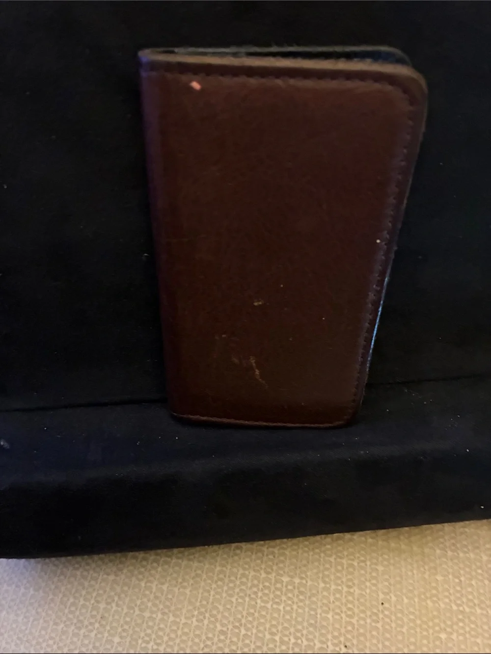 Down Home Brown Leather Card Wallet Mount Vernon, Ohio 1969-Vintage